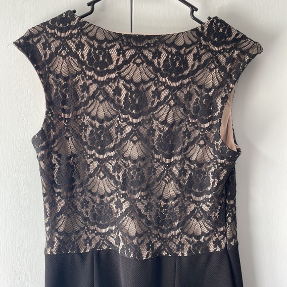 Size 12 Midi Black & Brown Lace Dress - Picture 5 of 8